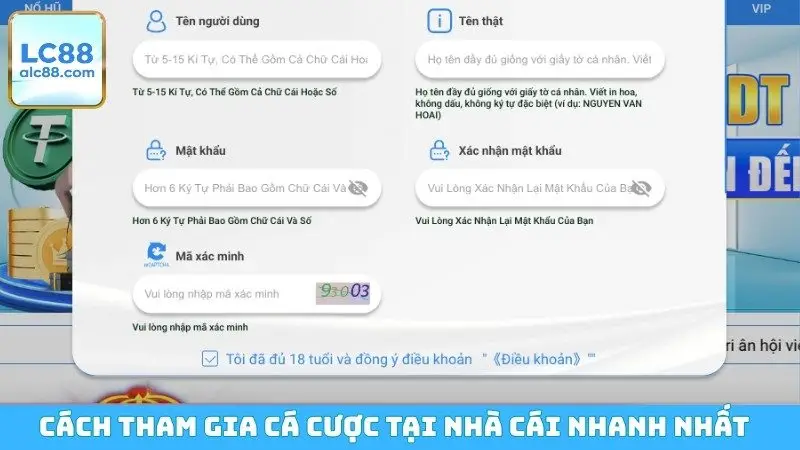 Cách tham gia cá cược tại nhà cái nhanh nhất