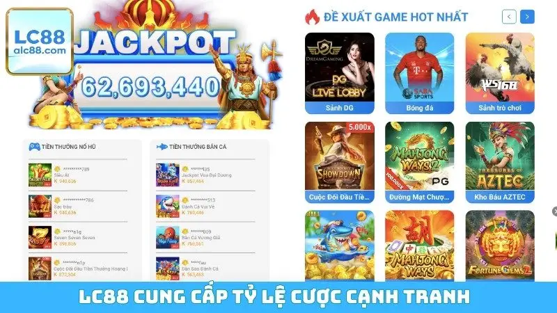 LC88 cung cấp tỷ lệ cược cạnh tranh